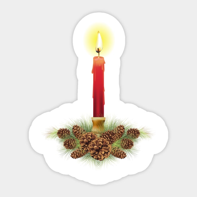 Holiday Candle Sticker by SWON Design